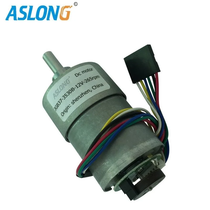 ASLONG JGB37-3530B with Hall encoder DC geared motor Reducer motor Speed measuring motor
ASLONG JGB37-3530B with Hall encoder DC geared motor Reducer motor Speed measuring motor