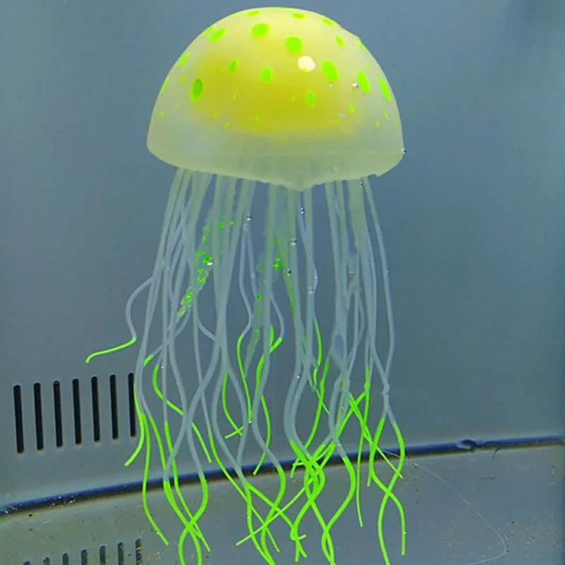 Флуоресцентное украшение для аквариума с имитацией медузы и золотой рыбки "Аутентичная симуляция трубчатых золотых рыбок для аквариума"
