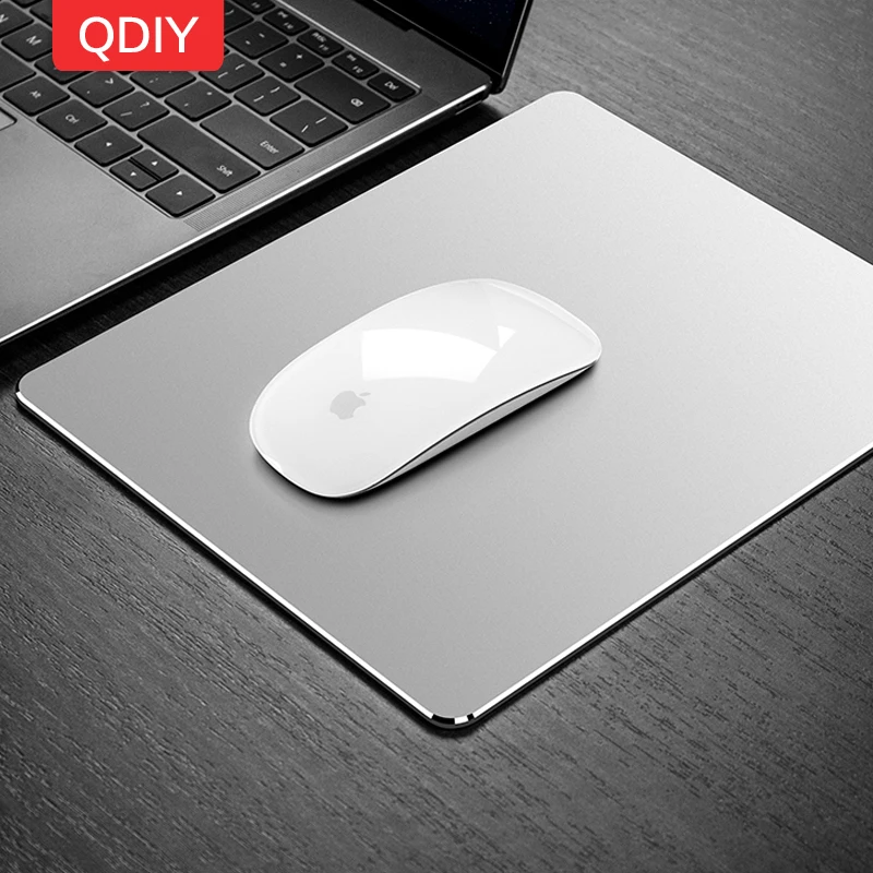 QDIY Ноутбук металлический коврик для мыши Apple алюминиевый Маленький милый супер