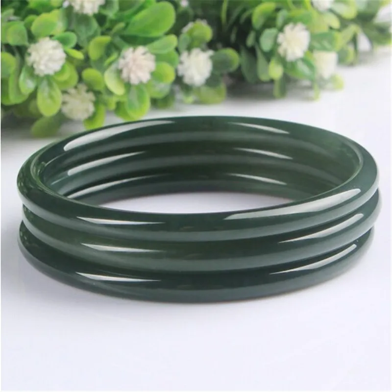 Fine Jewelry Natural Green Jade Round Fine Jade Bracelet Bangle Hand Catenary58MM----62MM Free Shipping
Fine Jewelry Natural Green Jade Round Fine Jade Bracelet Bangle Hand Catenary58MM----62MM Free Shipping