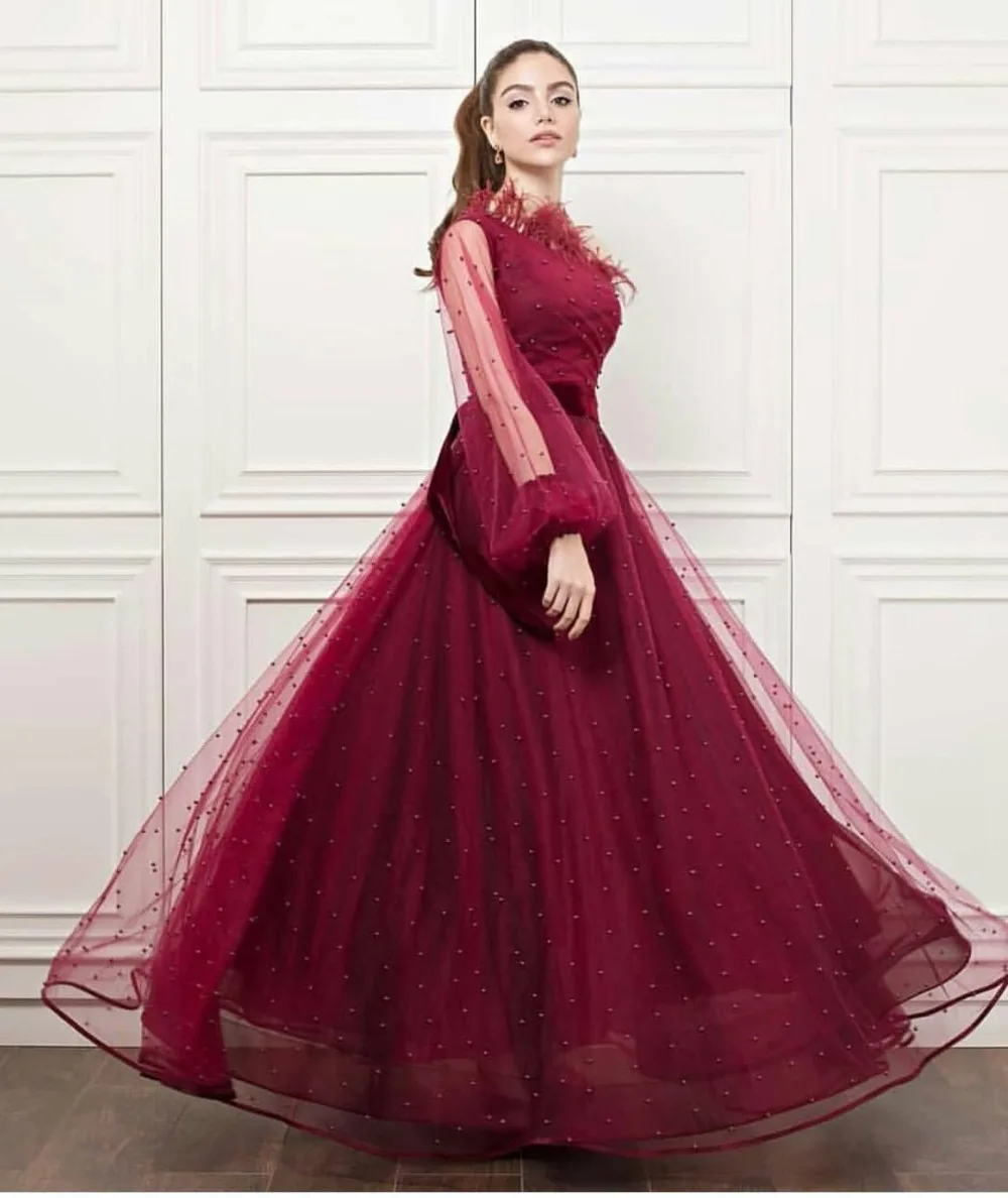 New Arrival Long sleeve evening dresses Beaded Pearls Tulle kaftan Evening gowns Abendkleider robe soiree dubai
New Arrival Long sleeve evening dresses Beaded Pearls Tulle kaftan Evening gowns Abendkleider robe soiree dubai