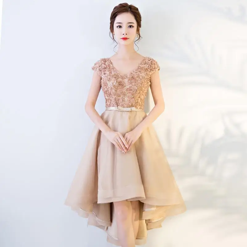 Real Photo In Stock V-Neck Short Sleeve Tulle With Appliques Elegant Asymmetrical Vestido De Festa Curto Vestido De Festa 0619
Real Photo In Stock V-Neck Short Sleeve Tulle With Appliques Elegant Asymmetrical Vestido De Festa Curto Vestido De Festa 0619
