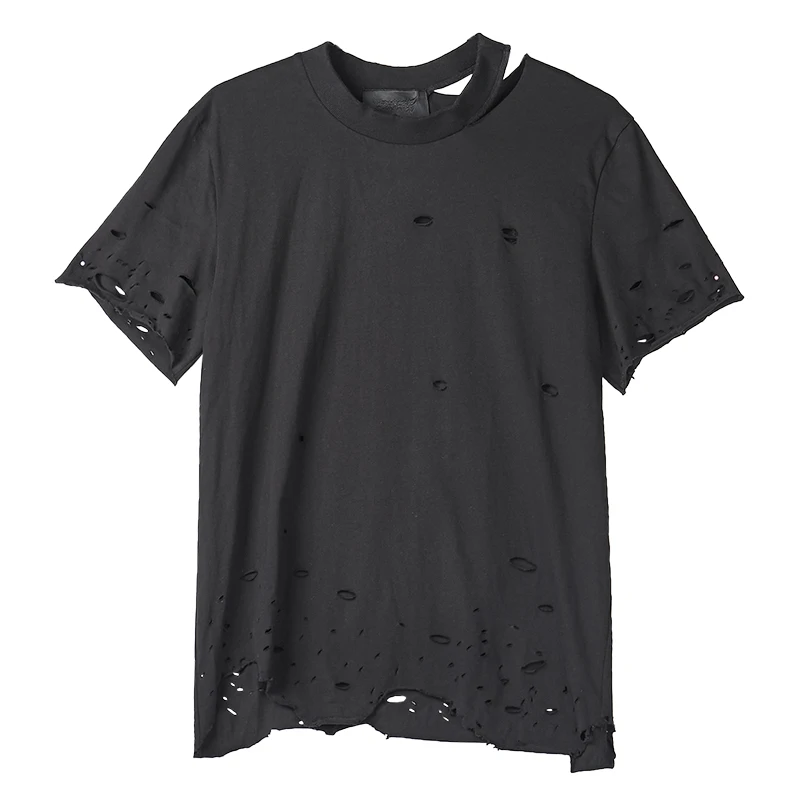 Dark Hole T-shirt Personality Men's Japanese Wash Water Old Punk High Street Cotton Short-sleeved Slim 2020
Dark Hole T-shirt Personality Men's Japanese Wash Water Old Punk High Street Cotton Short-sleeved Slim 2020