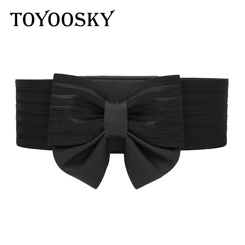 2019 New Arrival Fashion Women Belt Elastic Wide Black Bow PU Leather Belt for Women Luxury Designer Brand High Quality TOYOOSKY
2019 New Arrival Fashion Women Belt Elastic Wide Black Bow PU Leather Belt for Women Luxury Designer Brand High Quality TOYOOSKY