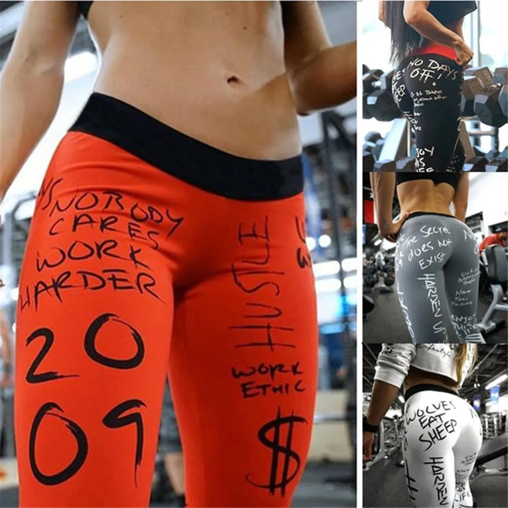 Female Autumn Letter Printed Leggings Workout Black Gray Red White Sport Sexy Hip Push Fitness Legging Plus Size Women Trousers
Female Autumn Letter Printed Leggings Workout Black Gray Red White Sport Sexy Hip Push Fitness Legging Plus Size Women Trousers