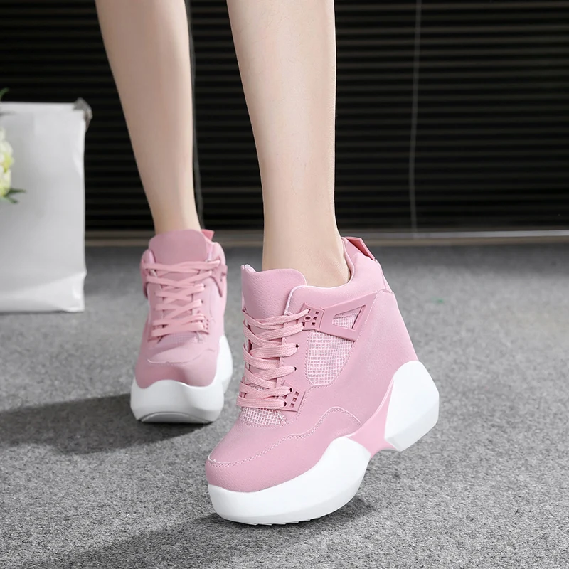 2021 Women's High Platform Shoes Breathable PU Shoes Women Height Increasi Shoes 12CM Wedges Thick Sole Trainers Ladies Sneakers
2021 Women's High Platform Shoes Breathable PU Shoes Women Height Increasi Shoes 12CM Wedges Thick Sole Trainers Ladies Sneakers