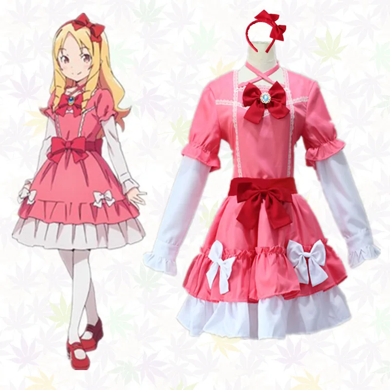 2017 New Anime cosplay Yamada Elf cos summer costume Gothic Lolita girls dress pink color long sleeve dress (dress+Headdress)
2017 New Anime cosplay Yamada Elf cos summer costume Gothic Lolita girls dress pink color long sleeve dress (dress+Headdress)