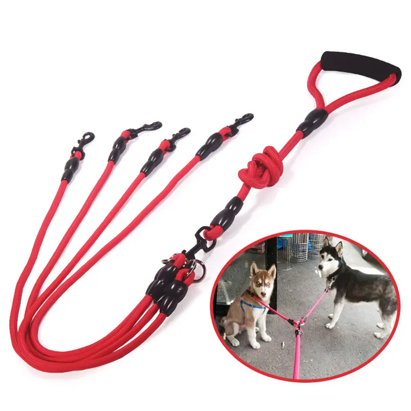 Nylon Detachable Dog Collar Leash Belt Climbing Rope Material Multi-Head Traction Rope Double Head Training Dog Lead Harness
Nylon Detachable Dog Collar Leash Belt Climbing Rope Material Multi-Head Traction Rope Double Head Training Dog Lead Harness