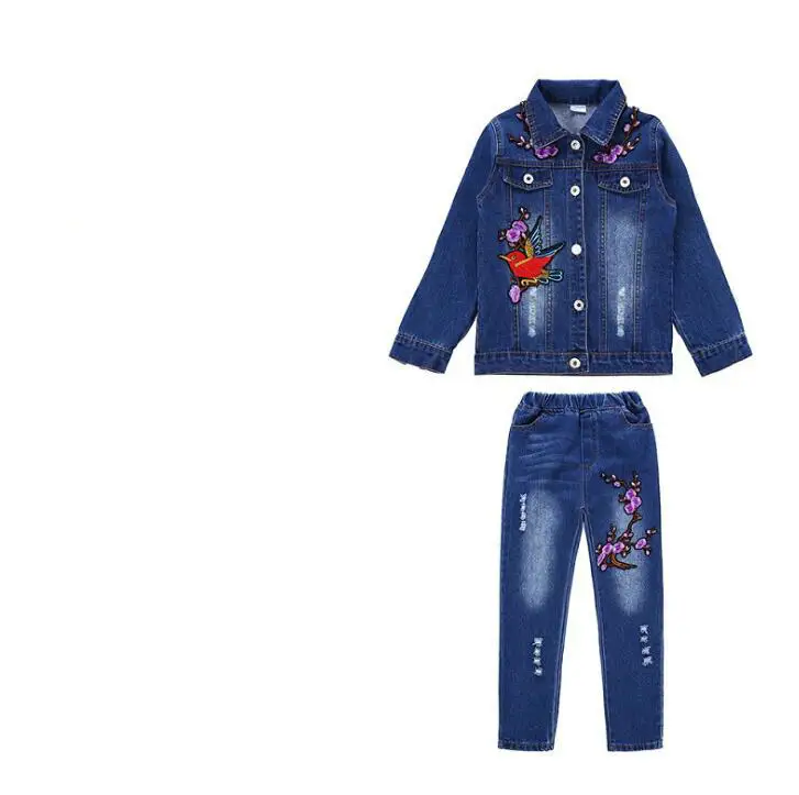 2018 new style china flower bird children's wear girls spring and autumn sports casual denim two-piece suit for cuhk girl
2018 new style china flower bird children's wear girls spring and autumn sports casual denim two-piece suit for cuhk girl
