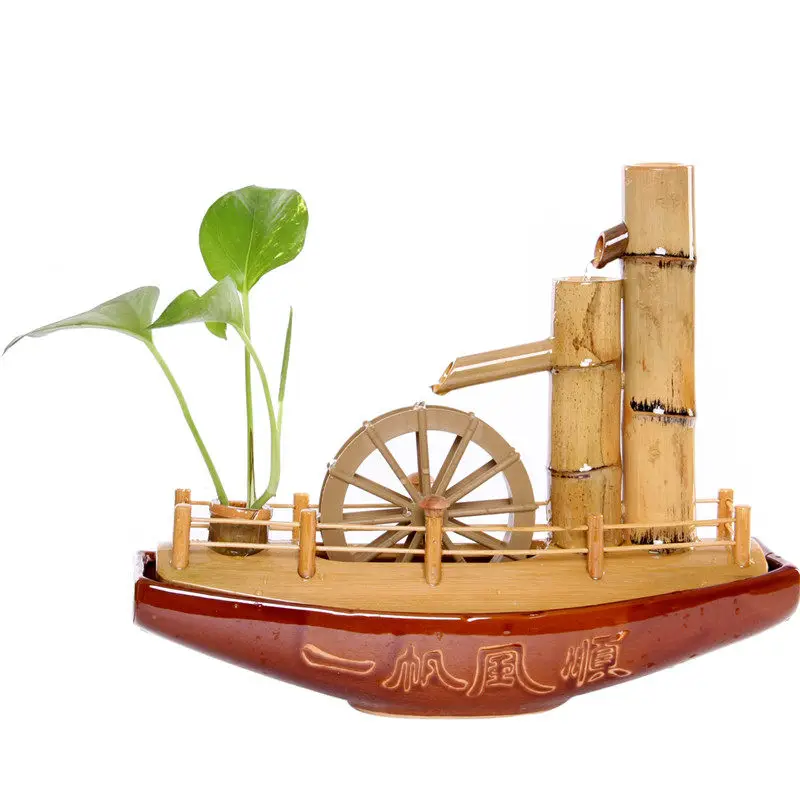 Waterwheel Geomantic wheel Bamboos Circulating water transferring windmill fittings Home furnishings for home furnishings
Waterwheel Geomantic wheel Bamboos Circulating water transferring windmill fittings Home furnishings for home furnishings