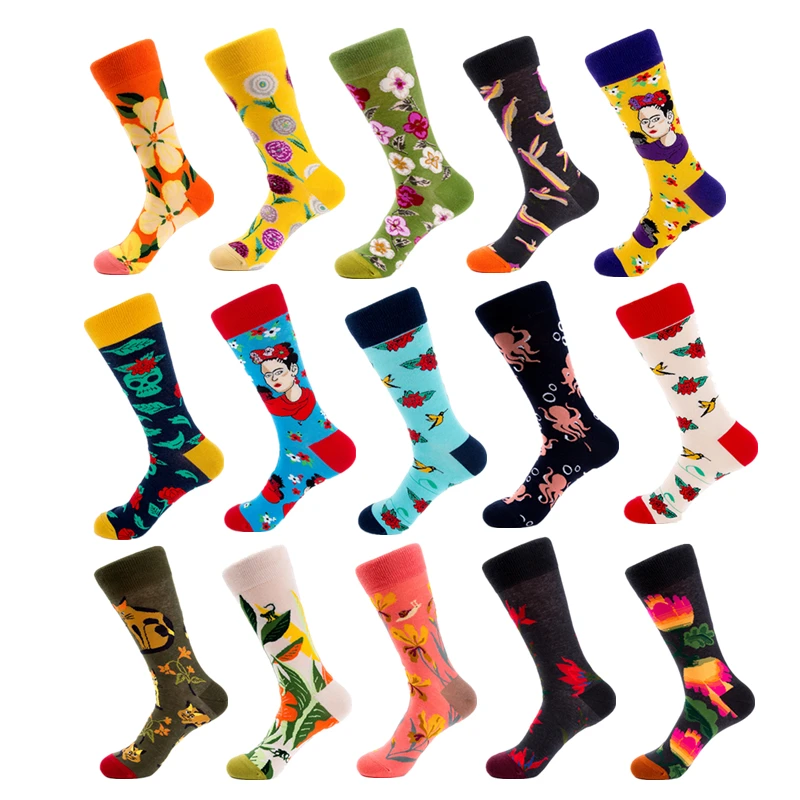 Chinese Style Women Crew Socks Combed Cotton Winter Warm Socks Jellyfish Octopus Flower Pattern Happy Funny Long Colorful Socks
Chinese Style Women Crew Socks Combed Cotton Winter Warm Socks Jellyfish Octopus Flower Pattern Happy Funny Long Colorful Socks