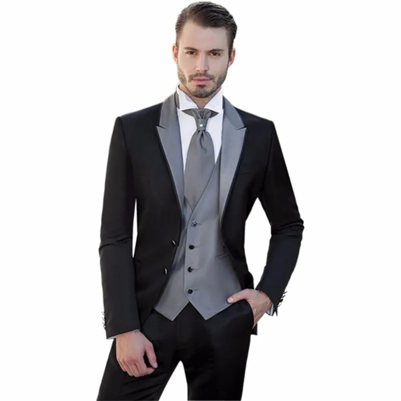 New Black Man Groom Wedding Party Suit Men's Suits for Wedding Groomsmen Tuxedos Custom Made (jacket+pants+vest)
New Black Man Groom Wedding Party Suit Men's Suits for Wedding Groomsmen Tuxedos Custom Made (jacket+pants+vest)