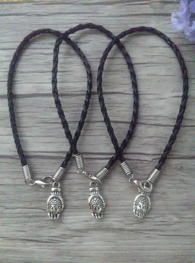 Fashion Palm Shakyamuni Buddha Charm Braided Leather Bracelets & anklets For woman jewelry accessories 50pcs A55
Fashion Palm Shakyamuni Buddha Charm Braided Leather Bracelets & anklets For woman jewelry accessories 50pcs A55