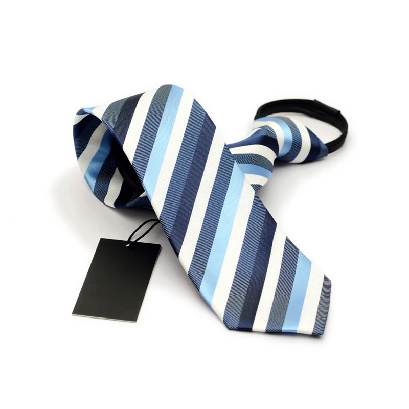 Модные мужские галстуки 7 см Шелковый Свадебный галстук на молнии мужской