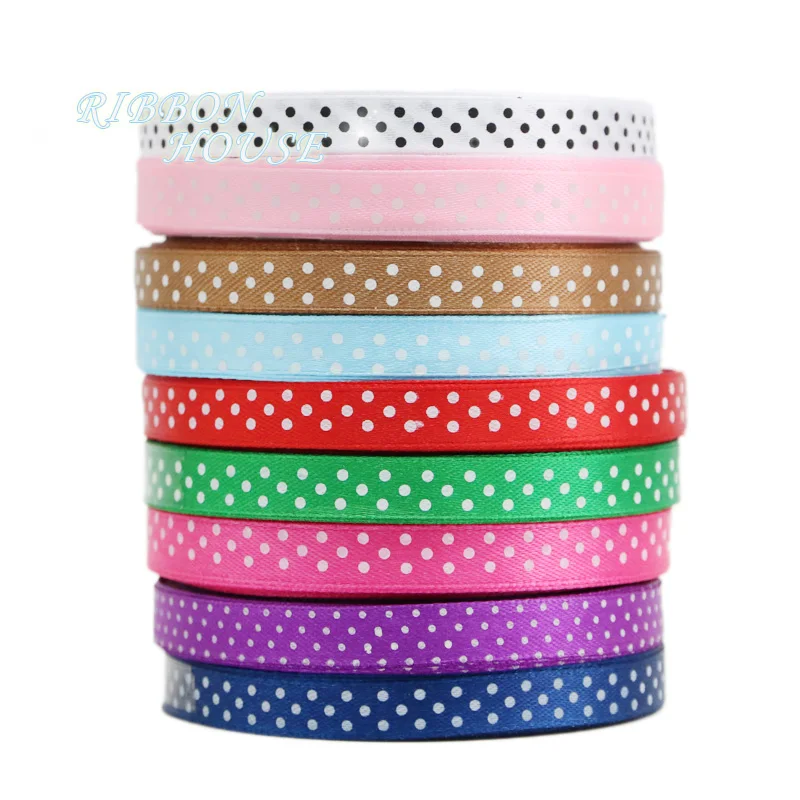 (25 yards/roll) 10mm dots printed cartoon satin ribbon gift wrap decoration lace ribbons
(25 yards/roll) 10mm dots printed cartoon satin ribbon gift wrap decoration lace ribbons