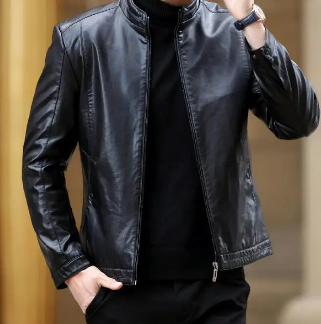 M-4XL / HOT / Spring Men's New Fashion Personality Handsome Standing collar PU Leather Jacket Slim Simple Jacket
M-4XL / HOT / Spring Men's New Fashion Personality Handsome Standing collar PU Leather Jacket Slim Simple Jacket