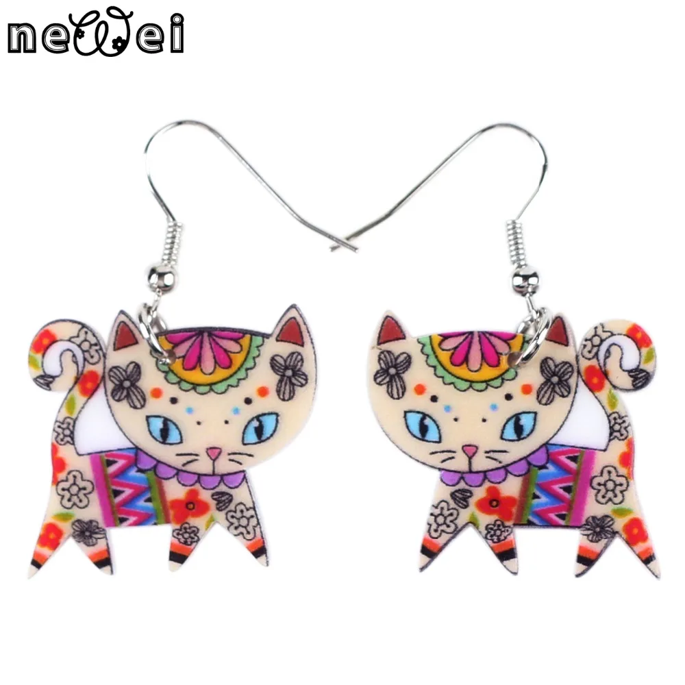 Bonsny Acrylic Floral Cat Kitten Earrings Drop Dangle Big Long Novelty Animal Jewelry For Girls Women Gift Party Accessories New
Bonsny Acrylic Floral Cat Kitten Earrings Drop Dangle Big Long Novelty Animal Jewelry For Girls Women Gift Party Accessories New