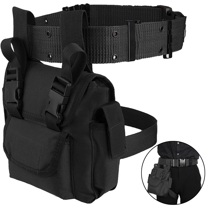 Тактическая Сумка на талию Molle Drop Leg Pack водонепроницаемая быстросъемная сумка для