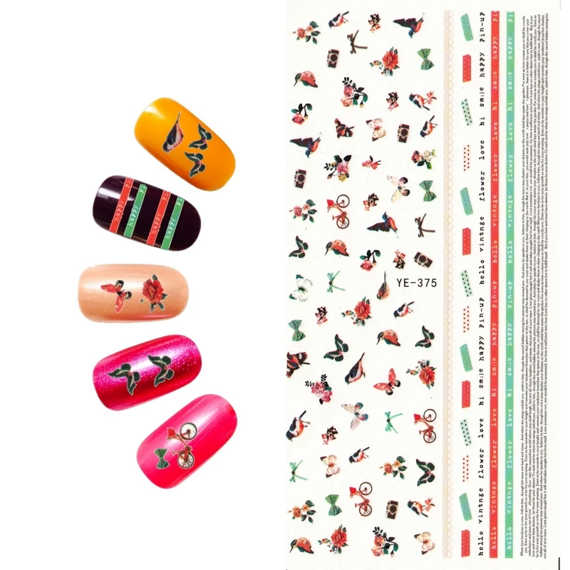 WATER TRANSFER DECAL NAIL STICKER BIRD FUNNY FACES STARS SWEET HEARTS FISH TOYS YE375-380
WATER TRANSFER DECAL NAIL STICKER BIRD FUNNY FACES STARS SWEET HEARTS FISH TOYS YE375-380