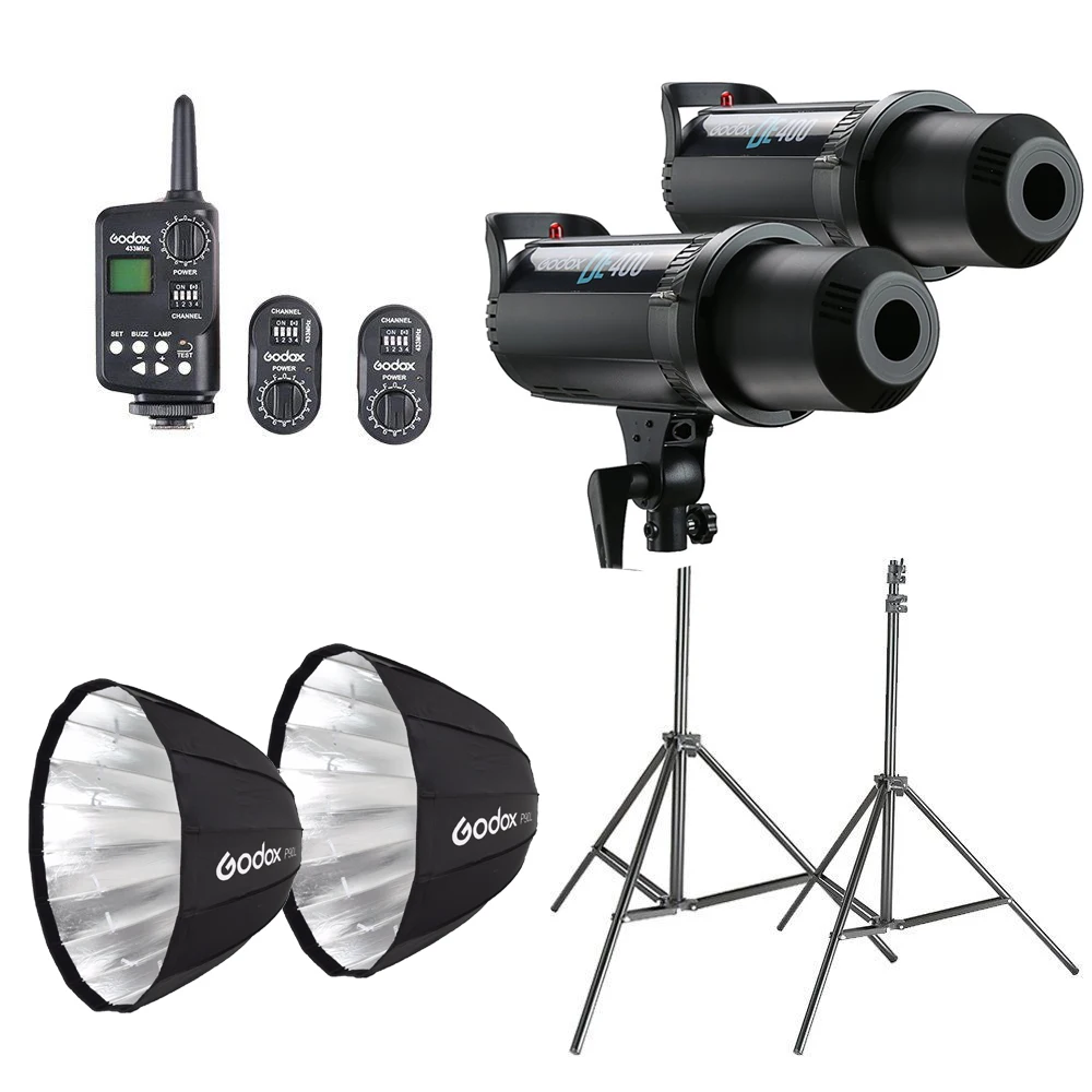 2x Godox DE400 Studio Flash + Portable P90L 90CM Deep Parabolic Softbox + FT-16 Trigger + Light Stand Kit
2x Godox DE400 Studio Flash + Portable P90L 90CM Deep Parabolic Softbox + FT-16 Trigger + Light Stand Kit