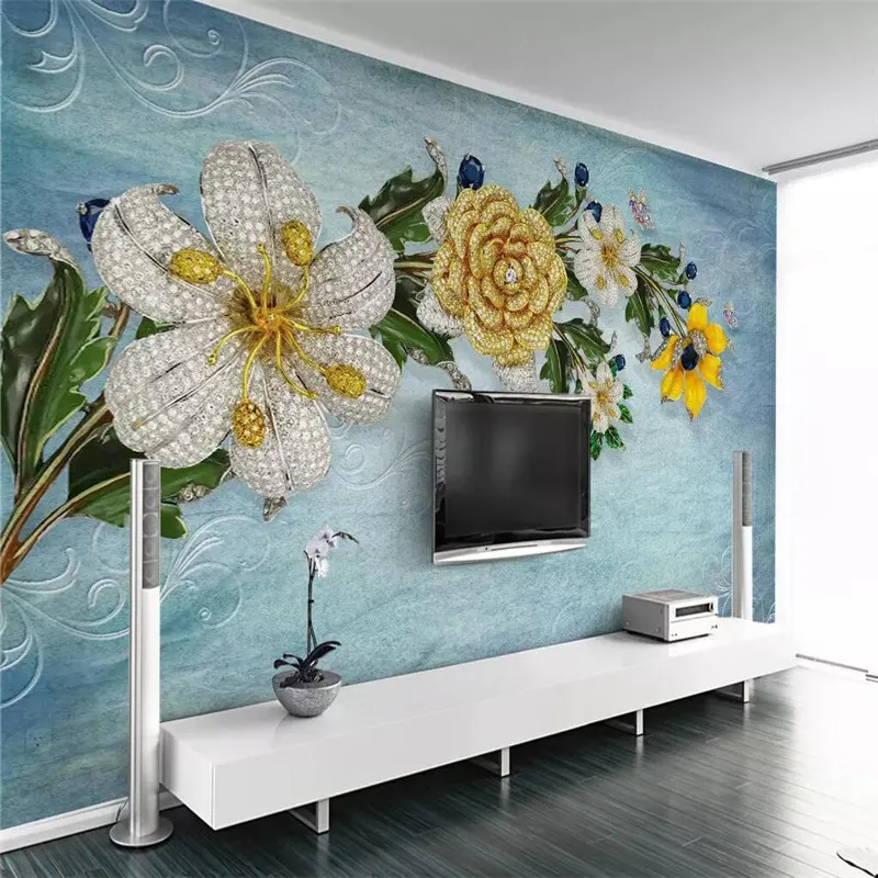 3D jewelry flowers European background wall professional production mural factory wholesale wallpaper mural poster photo wall
3D jewelry flowers European background wall professional production mural factory wholesale wallpaper mural poster photo wall