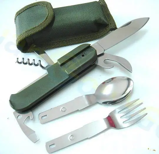 10*army fan Folding Portable Stainless Steel Camping Picnic Cutlery Knife Fork Spoon Bottle Opener Flatware Tableware Travel Kit
10*army fan Folding Portable Stainless Steel Camping Picnic Cutlery Knife Fork Spoon Bottle Opener Flatware Tableware Travel Kit