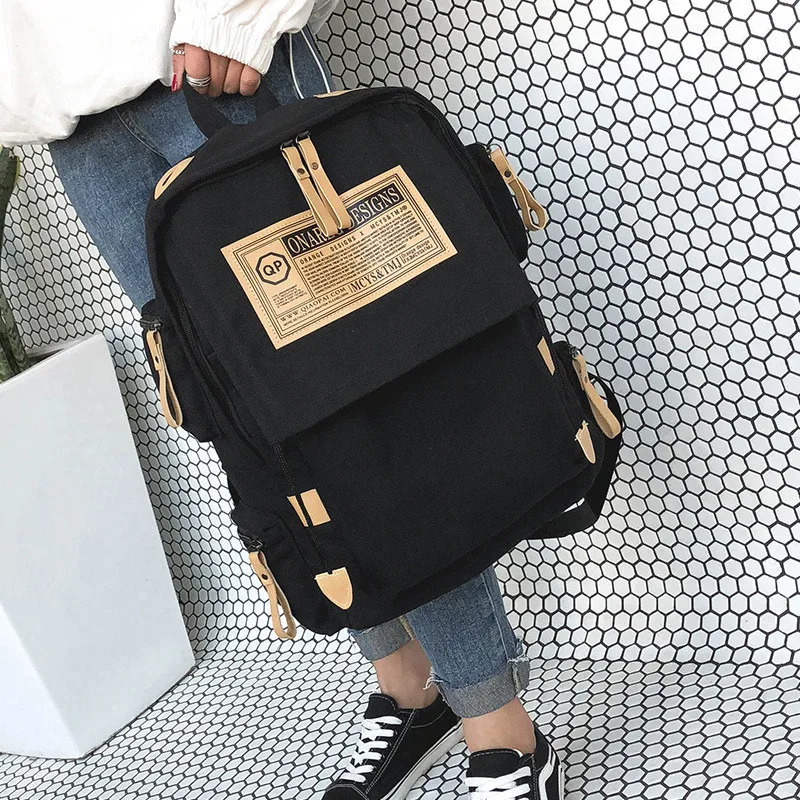 Fashion Canvas Backpack Women Shoulder Bag School bags for Teenager Girls Boys Casual Travel Rucksack Black Mochila sac a dos
Fashion Canvas Backpack Women Shoulder Bag School bags for Teenager Girls Boys Casual Travel Rucksack Black Mochila sac a dos