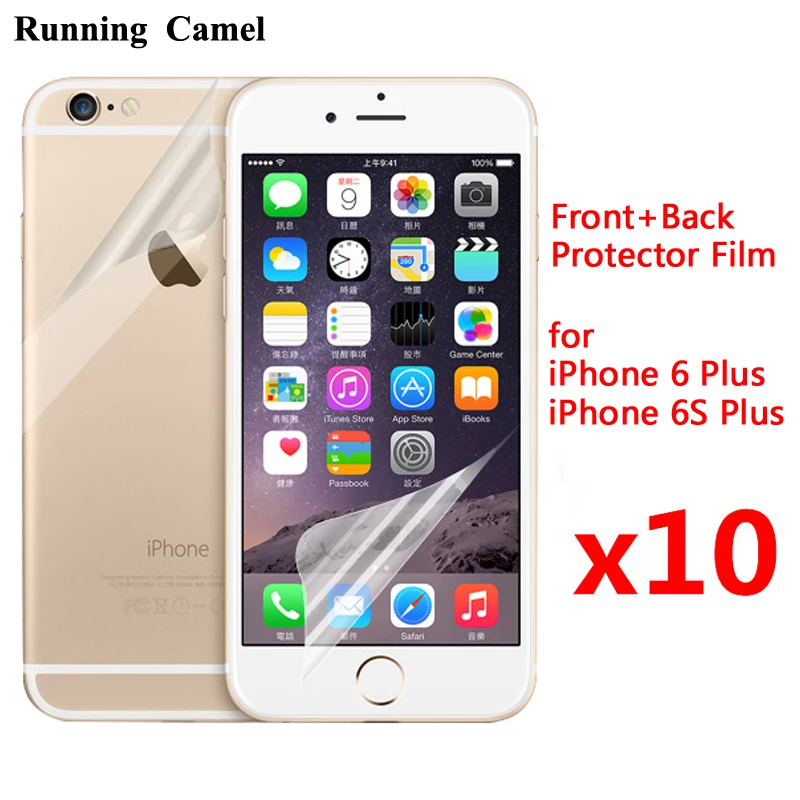 Защитная пленка Running Camel для iPhone 4, 4S, 5, 5s, 6, 6 Plus, 6s, 6s Plus, 7, 7 Зlus, 10 шт./партия, 5 шт. на экарн, 5 шт. на заднюю панель
Защитная пленка Running Camel для iPhone 4, 4S, 5, 5s, 6, 6 Plus, 6s, 6s Plus, 7, 7 Зlus, 10 шт./партия, 5 шт. на экарн, 5 шт. на заднюю панель