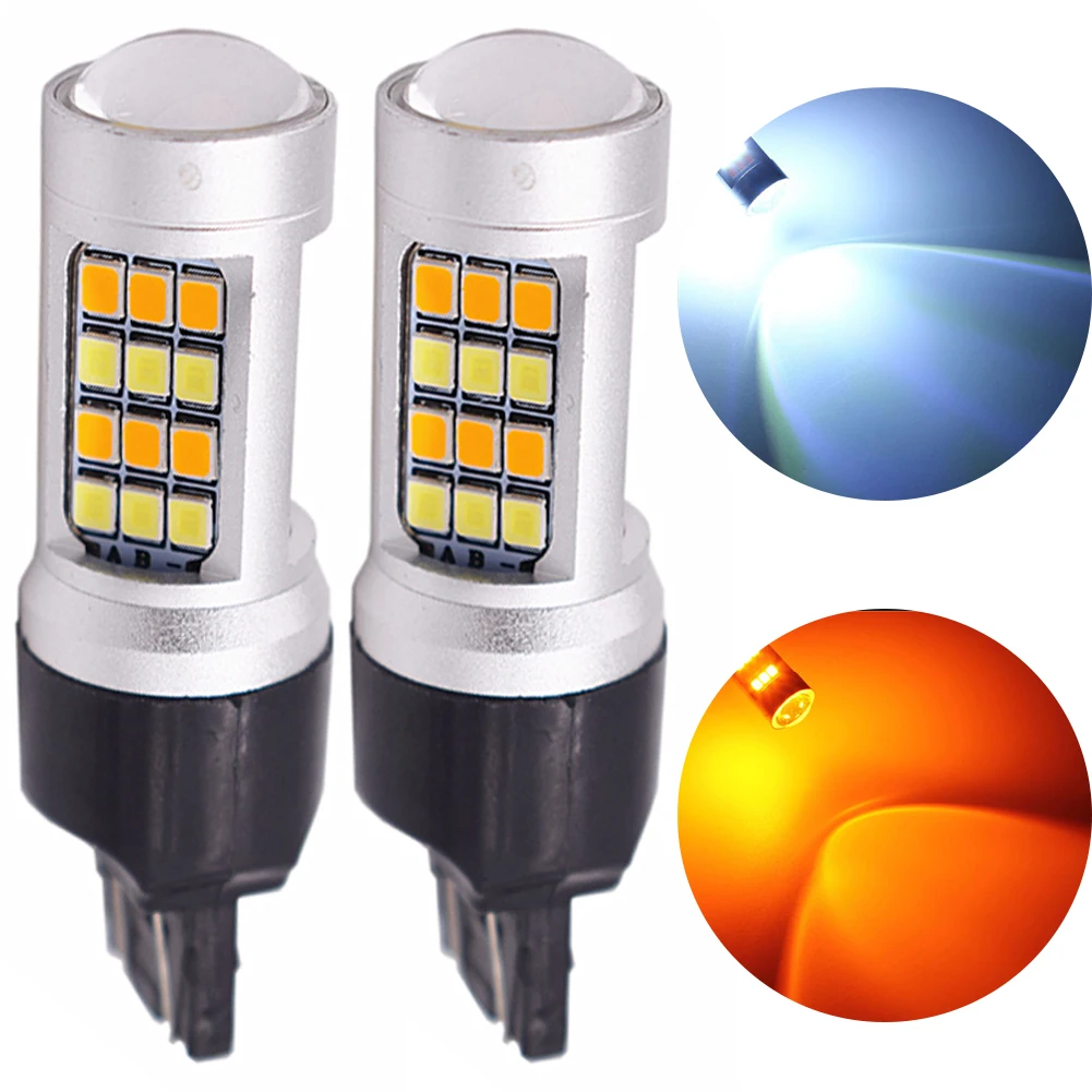 2x T20 7443 42 SMD 2835 двойной цвет яркий вождения высокой мощности сигнала поворота