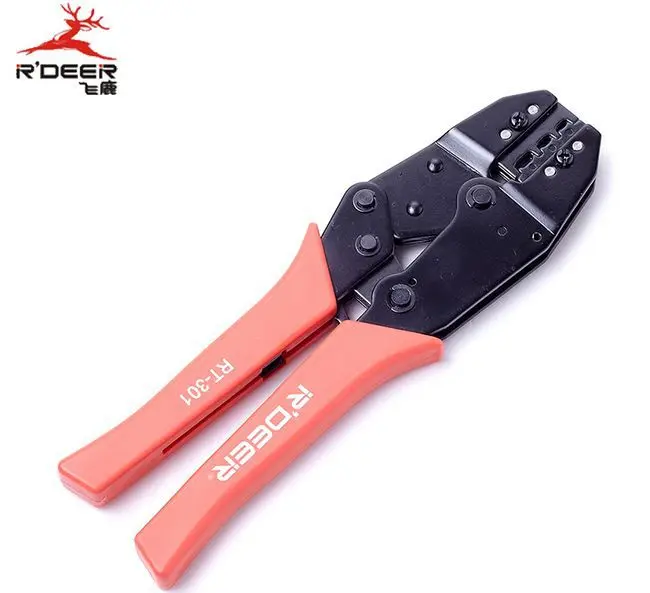 

R'DEER closed-end terminals powerful ratchet crimping plier electric tools NO.RT-301 freeshipping wholesale