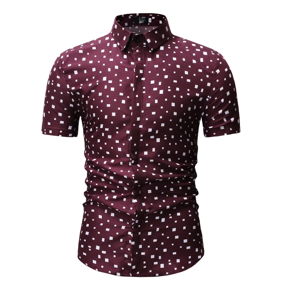 Новая летняя Гавайская Мужская рубашка Slim Fit с короткими рукавами рубашка с квадратным в горошек Повседневная деловая рубашка для мужчин то...
Новая летняя Гавайская Мужская рубашка Slim Fit с короткими рукавами рубашка с квадратным в горошек Повседневная деловая рубашка для мужчин то...