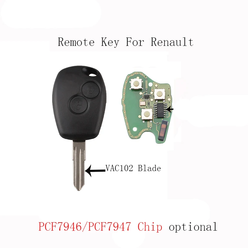2 кнопки дистанционного ключа автомобиля для Renault Megane Modus Clio Kangoo Logan Sandero
