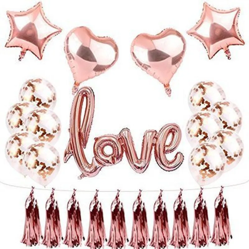 Rose Gold LOVE Heart Foli Ballons Wedding Party Decoration Bride Groom Heart Engagement Balloon Wedding Supplies
Rose Gold LOVE Heart Foli Ballons Wedding Party Decoration Bride Groom Heart Engagement Balloon Wedding Supplies