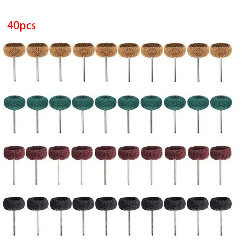40pcs Abrasive Nylon Scouring Brush Fiber Grinding Sanding Head Buffing Polishing Wheel For Dremel Grinding Tools
40pcs Abrasive Nylon Scouring Brush Fiber Grinding Sanding Head Buffing Polishing Wheel For Dremel Grinding Tools