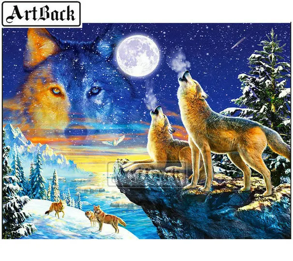 5d diy diamond painting wolf moon winter landscape 3D diamond embroidery full square / round drill rhinestone home decoration
5d diy diamond painting wolf moon winter landscape 3D diamond embroidery full square / round drill rhinestone home decoration
