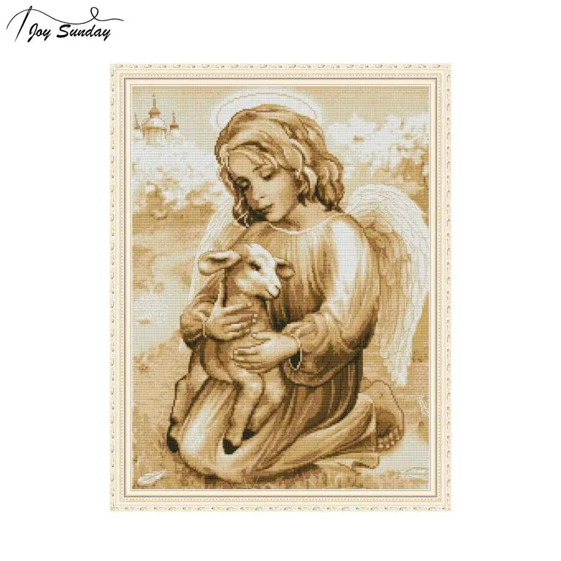 Joy Sunday Angel and Lamb Cross Stitch Patterns Counted Embroidery Kit DMC DIY Aida Fabric Printed on Canvas Hand Needlework Set
Joy Sunday Angel and Lamb Cross Stitch Patterns Counted Embroidery Kit DMC DIY Aida Fabric Printed on Canvas Hand Needlework Set