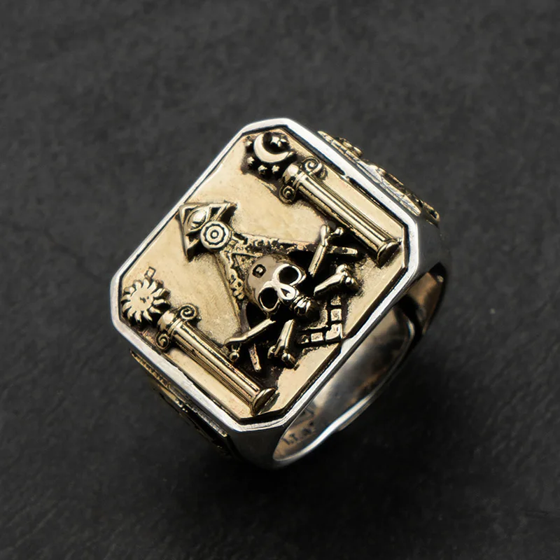 100%925 silver wide Thai silver ring male hipster single ring European and American personality punk domineering finger ring
100%925 silver wide Thai silver ring male hipster single ring European and American personality punk domineering finger ring