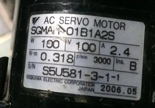 Servo motor SGMAH-01B1A2S , Used one , 90% appearance new , 3 months warranty , in stock
Servo motor SGMAH-01B1A2S , Used one , 90% appearance new , 3 months warranty , in stock