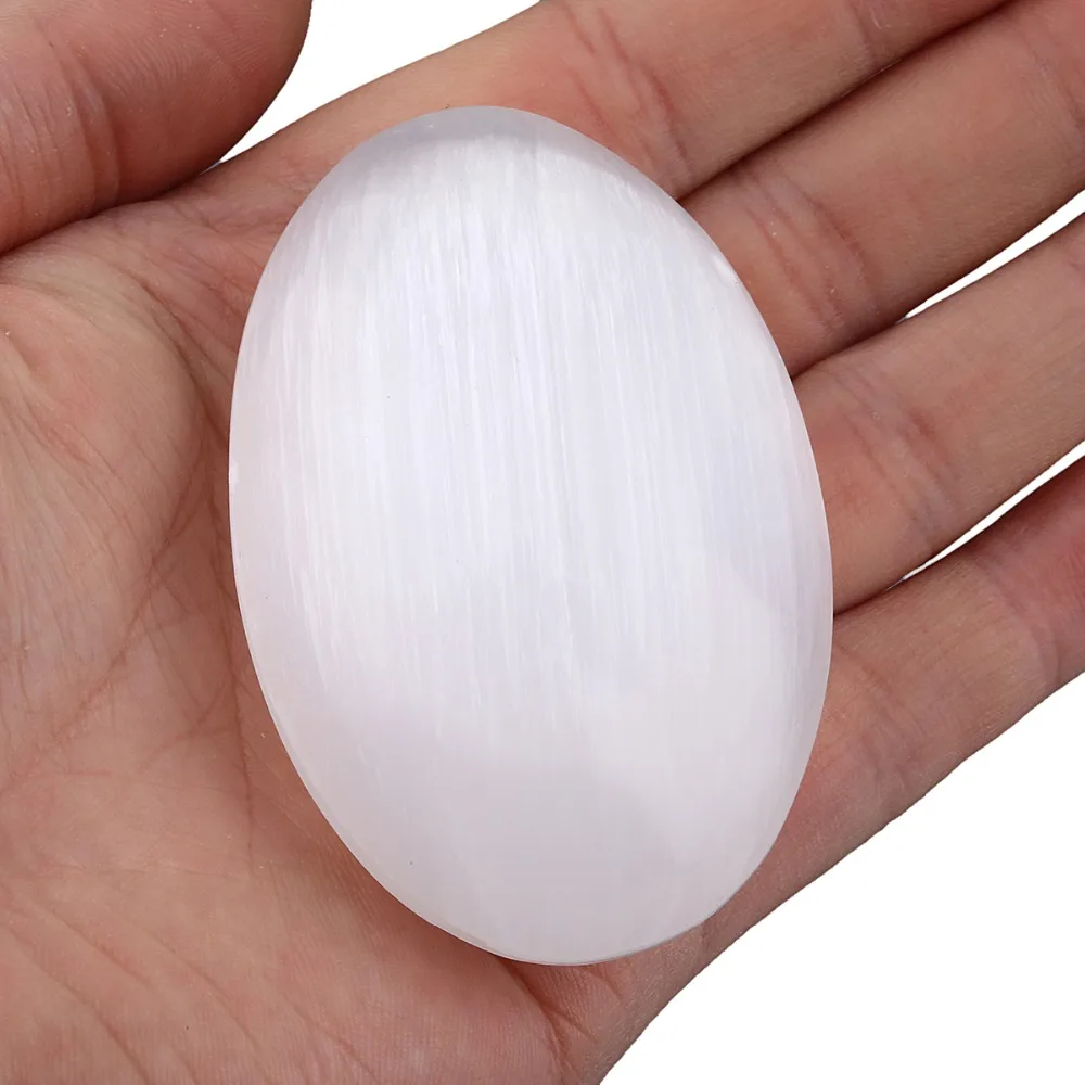 TUMBEELLUWA Natural Selenite Oval Worry Stone,Palm Pocket Stone,Healing Crystal Reiki Balancing
TUMBEELLUWA Natural Selenite Oval Worry Stone,Palm Pocket Stone,Healing Crystal Reiki Balancing