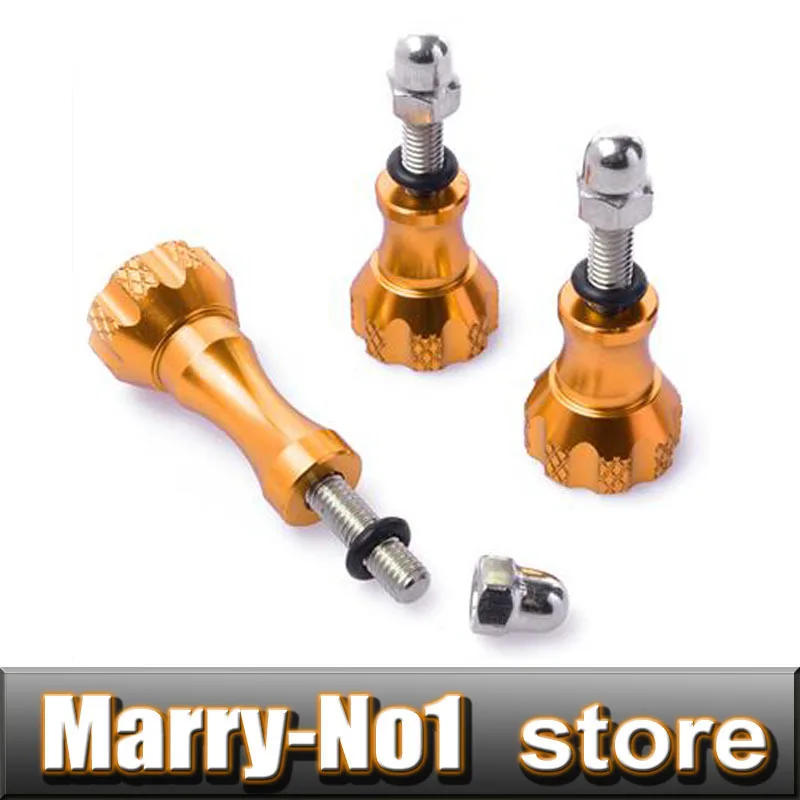 

6pieces/lot golden Stainless Steel Gopro Adjustment Screw For GoPro Hero HD Hero1 Hero2 Hero3 3+ 4 Free Shipping