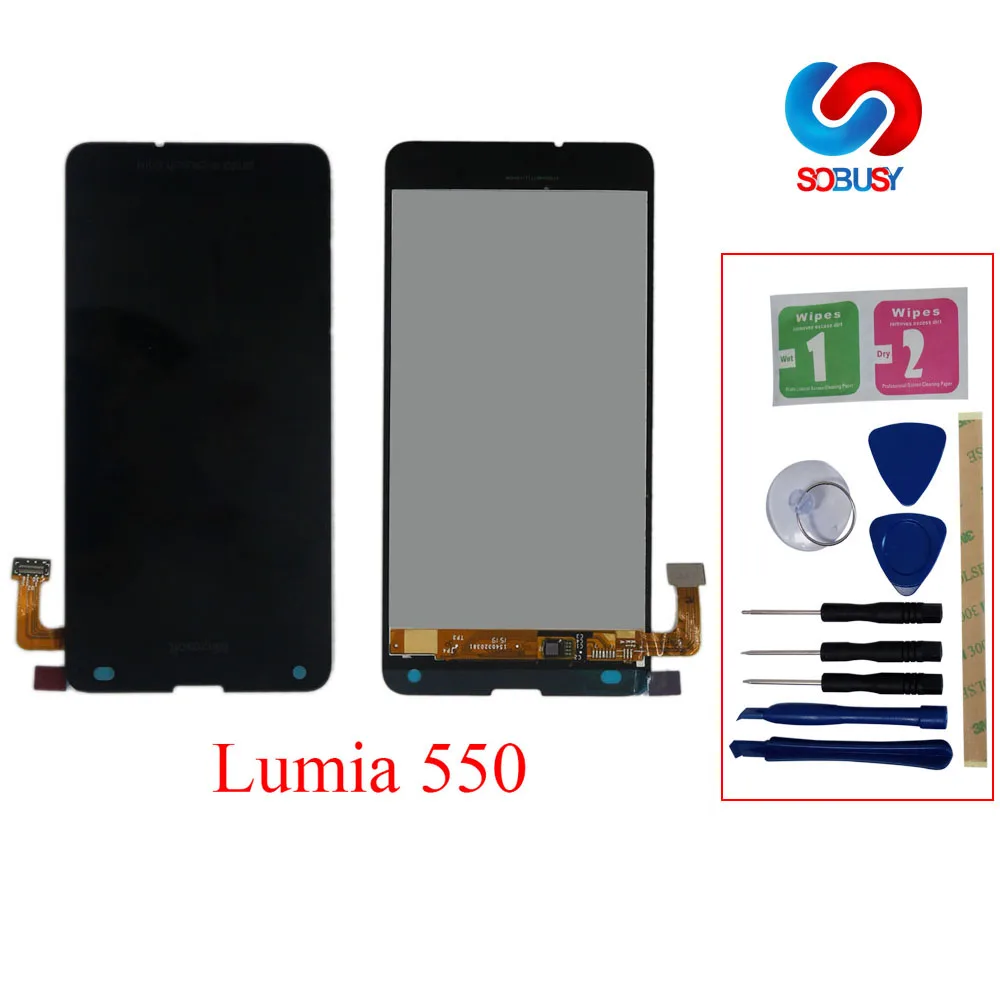 Сенсорный экран для Nokia Lumia 550 N550 RM 1127 ЖК дисплей дигитайзер сборка + рамка запасные