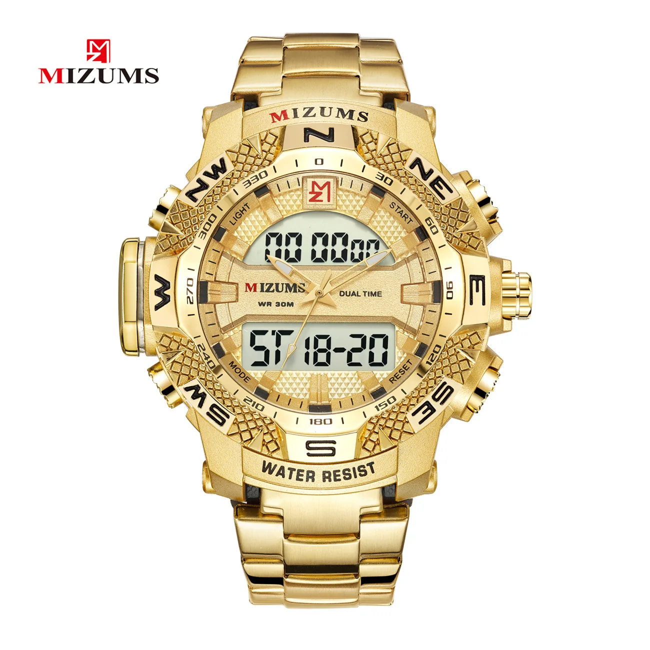 Gold Mens LED Digital Watches Military Sports Watches Waterproof Alarm Men Stainless Steel Quartz Wristwatches Relogio Masculino
Gold Mens LED Digital Watches Military Sports Watches Waterproof Alarm Men Stainless Steel Quartz Wristwatches Relogio Masculino