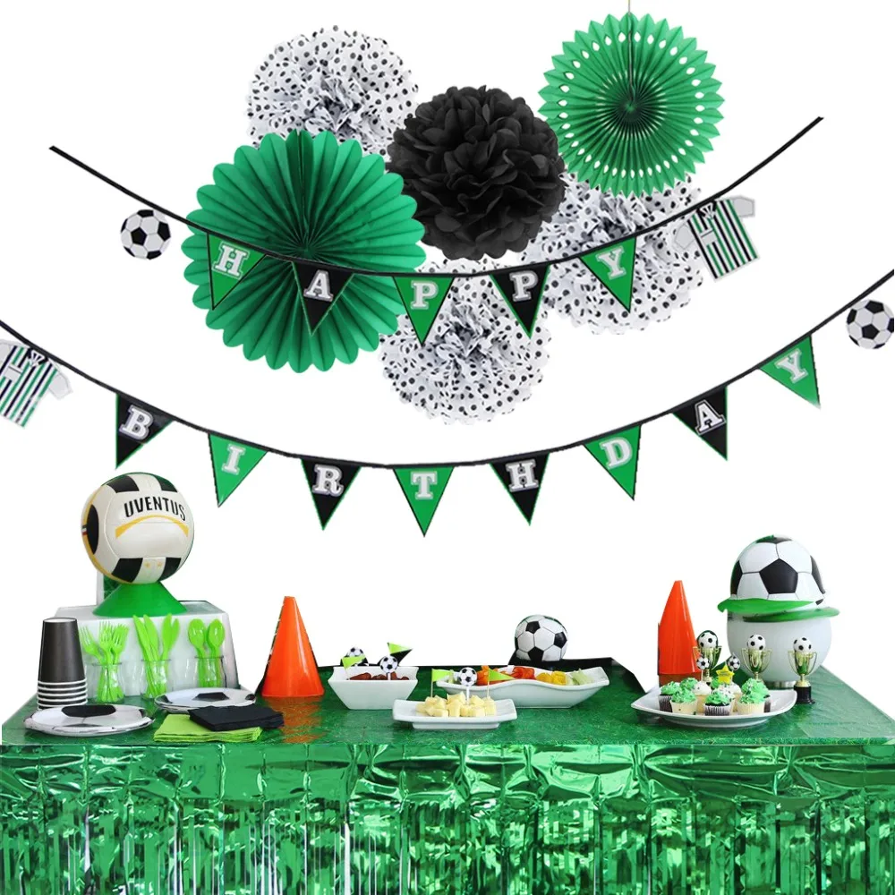 Soccer Birthday Football Theme Birthday Party Decorations 8pcs/set With Table Skirt Foil Curtains Happy Birthday Banner
Soccer Birthday Football Theme Birthday Party Decorations 8pcs/set With Table Skirt Foil Curtains Happy Birthday Banner