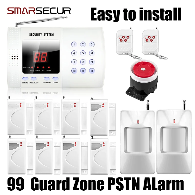 Smarsecur Q99 Wireless Personal Defense Safe PIR Home house Security PSTN Alarm Burglar Voice System Auto Dial Dialing
Smarsecur Q99 Wireless Personal Defense Safe PIR Home house Security PSTN Alarm Burglar Voice System Auto Dial Dialing