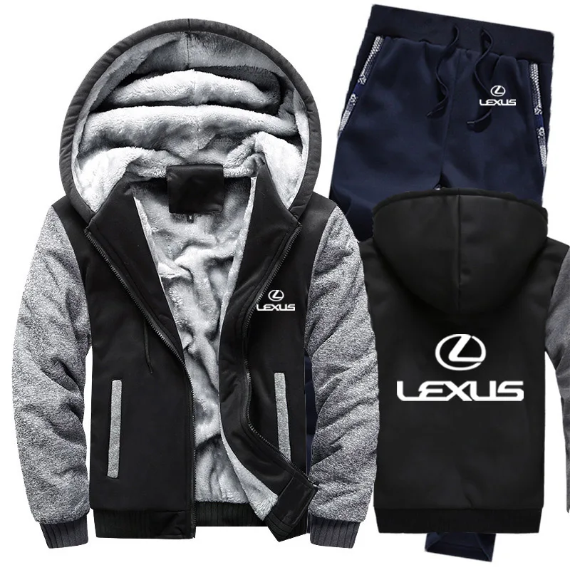 Hoodies Men Lexus Car Logo Mens Hoodies Suit Winter Thicken Warm Fleece cotton Zipper Tracksuit Mens Jacket+Pants 2Pcs Sets
Hoodies Men Lexus Car Logo Mens Hoodies Suit Winter Thicken Warm Fleece cotton Zipper Tracksuit Mens Jacket+Pants 2Pcs Sets