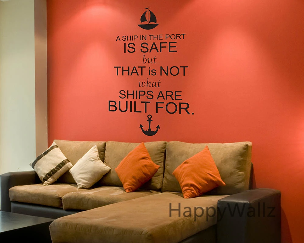 Motivational Quote Wall Sticker Ship in the Port Inspirational Lettering Quote Wall Decal DIY Modern Wallpaper Custom Colors Q2
Motivational Quote Wall Sticker Ship in the Port Inspirational Lettering Quote Wall Decal DIY Modern Wallpaper Custom Colors Q2