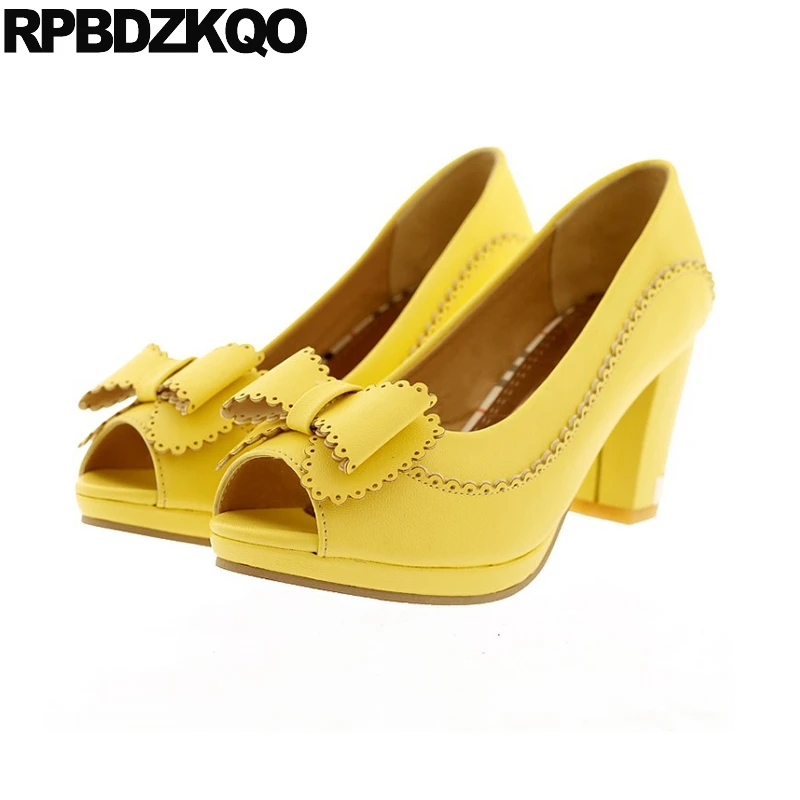 High Heels Round Toe 10 42 Peep Big Size Pink Japanese Bow Women Fashionable Ladies Yellow Shoes For Wedding Chunky 4 34 Pumps
High Heels Round Toe 10 42 Peep Big Size Pink Japanese Bow Women Fashionable Ladies Yellow Shoes For Wedding Chunky 4 34 Pumps