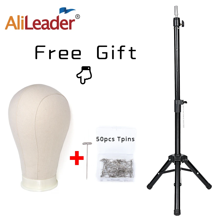 50 Inch Adjustable Black Tripod Holder Stand With Canvas Head Training Mannequin 50 Tpins For Hairdressing Making Wigs Tools
50 Inch Adjustable Black Tripod Holder Stand With Canvas Head Training Mannequin 50 Tpins For Hairdressing Making Wigs Tools