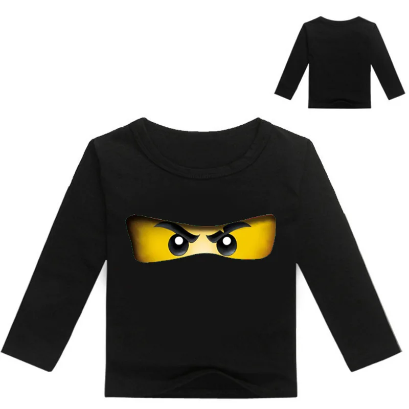 Летняя футболка ninja Ninjago одежда для мальчиков с длинными рукавами хлопковая