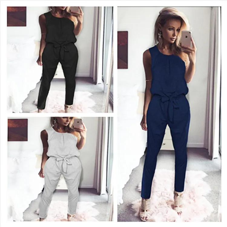 S-2XL women sleeveless o neck vest jumpsuit full length casual leisure jumpsuit pure color brand jumpsuit
S-2XL women sleeveless o neck vest jumpsuit full length casual leisure jumpsuit pure color brand jumpsuit